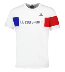 Теннисная футболка Le Coq Sportif TRI Tee Short Sleeve N°1 SS23 - White