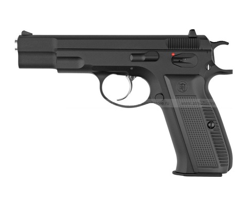 Страйкбольный пистолет CZ75, грин-газ, черный (KJW)