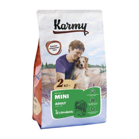 Karmy Mini Adult Сухой корм для собак мелких пород с телятиной