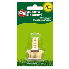 Штуцер для шланга QUATTRO ELEMENTI внеш. резьба 3/4