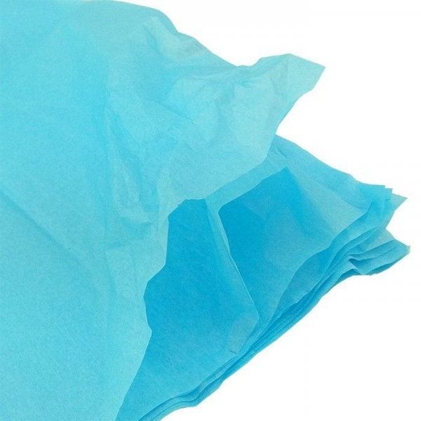 Упаковочная бумага, Тишью (50*65 см) Голубая, 10 листов
