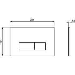 Панель смыва, хром Ideal Standard Oleas M2 R0121AA