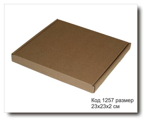Коробка код 1257 размер 23х23х2 см гофро-картон