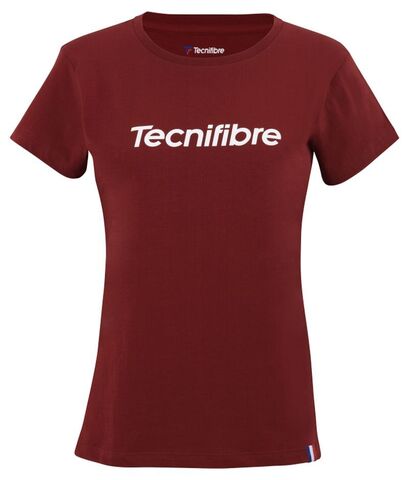 Женская теннисная футболка Tecnifibre Club Cotton Tee - cardinal