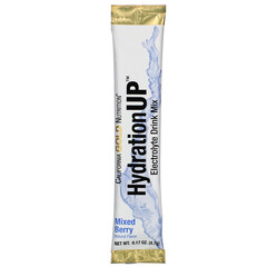 California Gold Nutrition, HydrationUP, смесь для приготовления электролитического напитка, ягодный микс, 20 пакетиков, 4,7 г (0,17 унции) в каждом