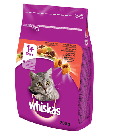 Корм для кошек «Whiskas» с говядиной, 300г