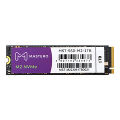 SSD Mastero 1Тб, M.2 2280, NVMe, Retail, TLC, PCIe3.0, Чтение:3300мб/с, Запись:3100мб/с (MST-SSD-M2-1TB)
