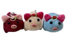 Мягкая Игрушка Брелок Свинка 10см*8см*8см, в ассортименте 4 вида.