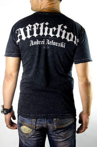 Affliction | Футболка мужская Andrei Arlovski Tee Signature Series A832 спина