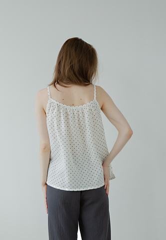 Топ на бретельках Luxberry Муслин и комфорт белый