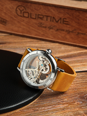 Часы скелетоны женские механические Power Orange YOURTIME