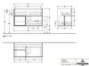 Villeroy&Boch Finion F030MTGF Тумба под раковину, Villeroy&Boch, Finion, ширина, мм-996, глубина, мм-498, высота, мм-591, тип установки-подвесной, форма мебели-прямоугольная, раковина-необходимо заказать, вырез под раковину-один, монтаж раковины-встр