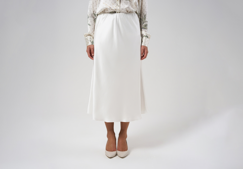Юбка шелковая Mollen белая
