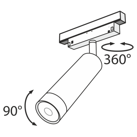 Трековый светильник Maytoni Focus led TR019-2-7W4K-B
