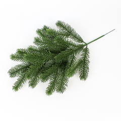 №2 Еловая ветка искусственная, реалистичная, 23 лапки, декор зимний, рождественский, ветка 44 см, набор 3 ветки.