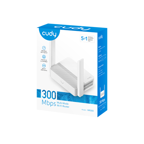 Cudy - Многорежимный роутер Wi-Fi N300 WR300