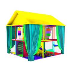 Детский игровой лабиринт с крышей «Терем радости» 3,69×3,69×3,2 м