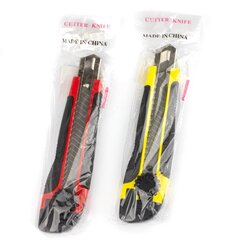 
          Нож канцелярский Alingar, 18 мм, с механической фиксацией лезвия, с металл. напр., мягкие вставки, цвет. пластик корпус, ассорти, пакет с европодвесом