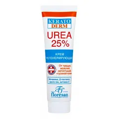 Floresan KERATODERM UREA 25% Крем регенерирующий для ухода за кожей стоп, коленей, 100мл