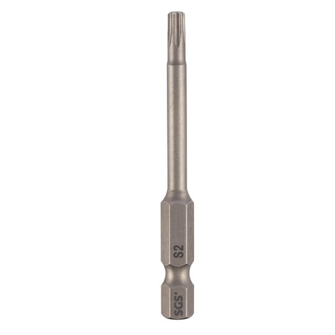 Бита T10H х90мм TORX TR (с отверстием) S2 SGS 6390-TT10