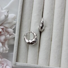 Швензы фактурные 19*7 мм с французским замком, родий, Ш110