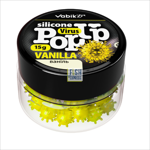 Приманка Vabik SILIKONE POP-UP Вирус Ваниль 15г. Упаковка 4шт, продажа от 2шт.