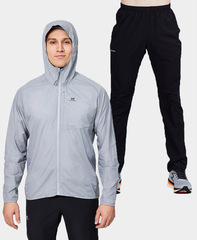 Ультралегкий беговой костюм Nordski Easy Run Light Grey/Black мужской
