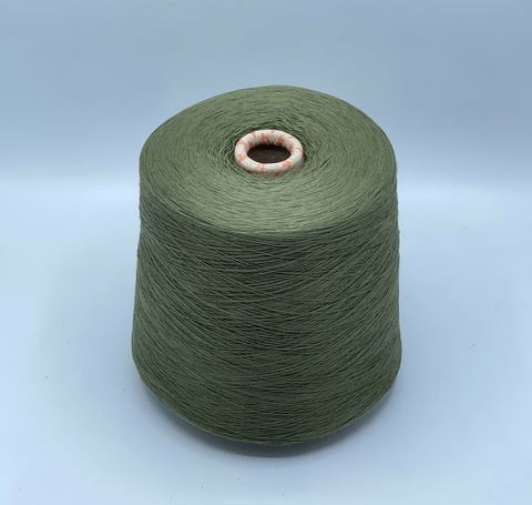 Бобинная пряжа,Cotton combed, 1693м. 100%Хлопок, Зеленый(750), 39354