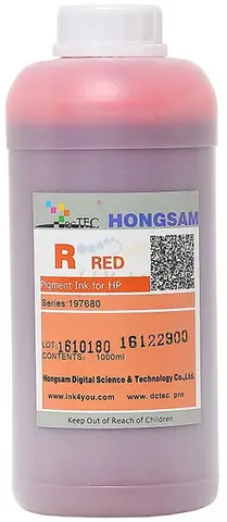Чернила пигментные DCTec Z2100R Red. 1000мл. Серия 197690