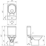 Унитаз-компакт CARINA Clean On 011 3/5 DPL EO slim