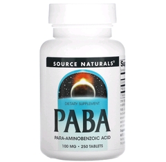 Source naturals, ПАБК, 100 мг, 250 таблеток