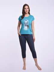 Комплект женский (Футболка+капри)