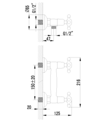Смеситель для душа LEMARK VINTAGE – LM2803B