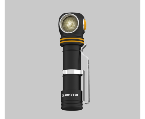 Фонарь универсальный Armytek Elf C2 Micro-USB черный/желтый лам.:светодиод.x1 (F05102W)