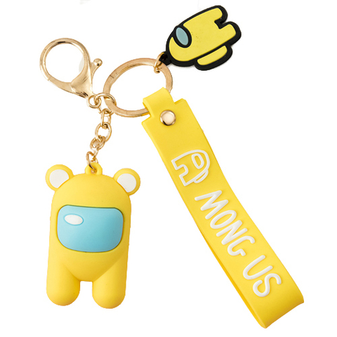 Брелок резиновый Амонг ас жёлтый