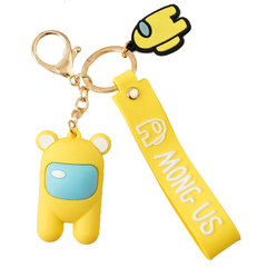 Брелок резиновый Амонг ас жёлтый