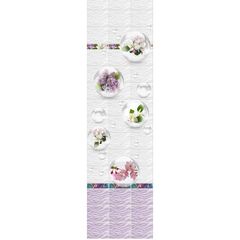 Панель ПВХ Novita с эффектом мерцания Цветы узор 2700х250мм