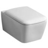 Сиденье для унитаза Geberit iCon Square: Функция плавного опускания=Да, Быстроразъемные петли=Да, Крепление=Сверху, Белый