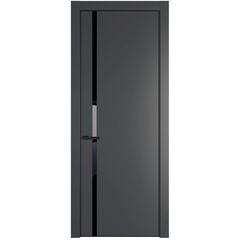 Межкомнатная дверь эмаль Profil Doors 21PA графит со вставкой