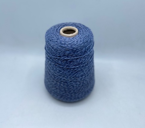 Бобинная пряжа (пр.Италия), 375м/100г,  шерсть/полиамид,цвет-Синее мулине,арт-32565