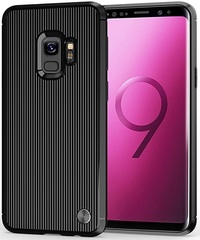 Чехол для Samsung Galaxy S9 цвет Black (черный), серия Bevel от Caseport