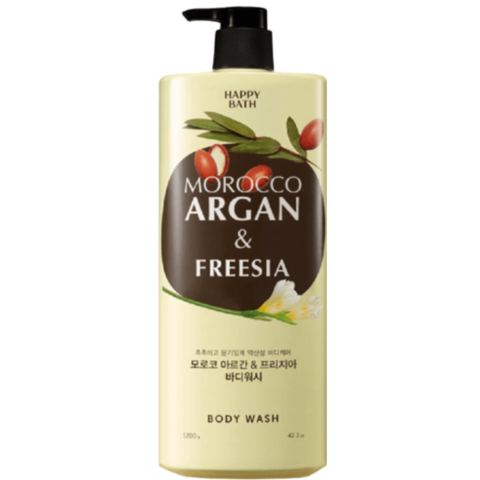 Happy Bath Morocco Argan&Freesia Body Wash Гель для душа с марокканским аргановым маслом с ароматом фрезии