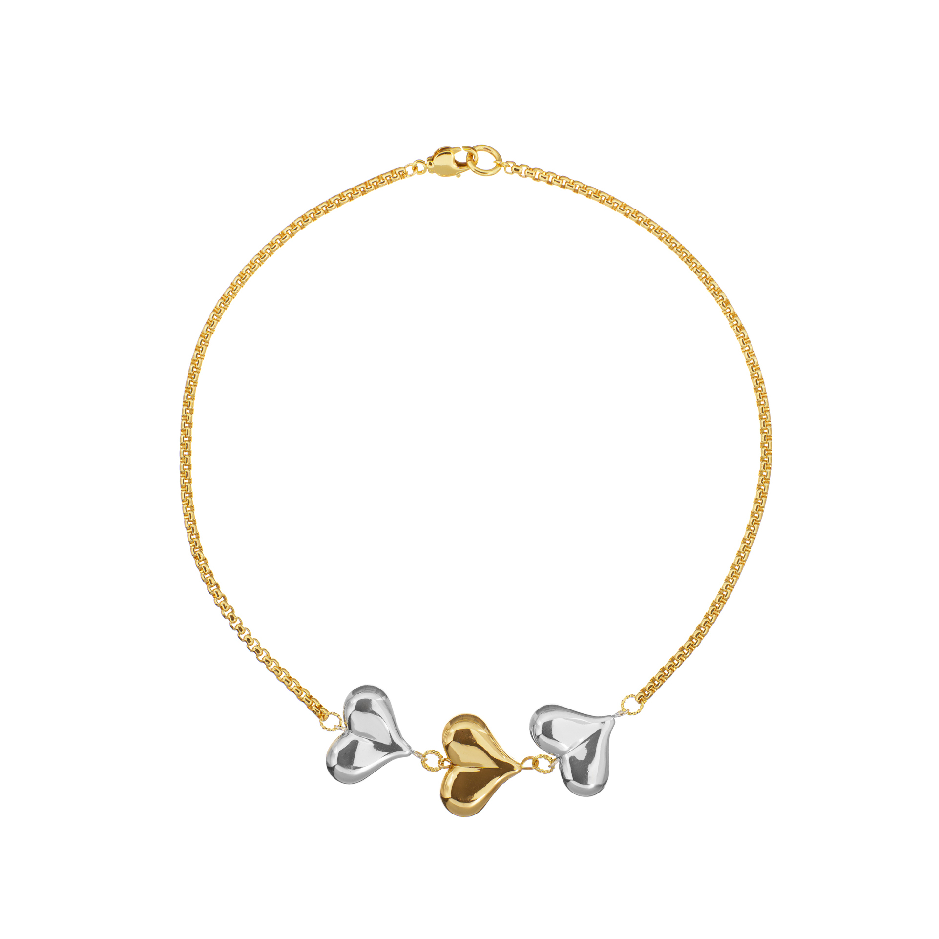 

Цепь Three Hearts Gold Necklace