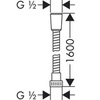 Шланг душевой со спиральным покрытием 160 см Hansgrohe Metaflex 28266000