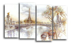 Модульная картина "Париж красками"