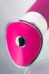 Розовый вибратор с клиторальным стимулятором и гибкой головкой LOLY - 21,6 см. - 