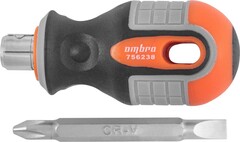 Ombra 756238 Отвертка стержневая двусторонняя ROUND GRIP, РН2,SL6x38 мм 55773