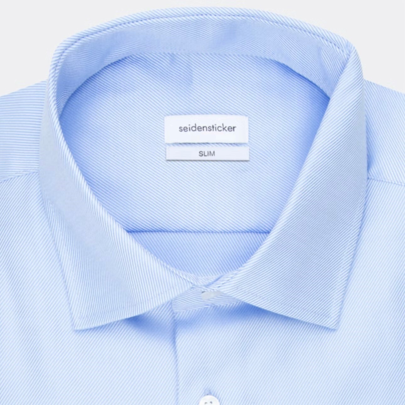 Сорочка Seidensticker Slim Fit 01.653690-12 из твила голубая