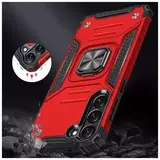 Противоударный чехол Strong Armour Case с кольцом для Samsung Galaxy S23 (Красный)