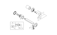 Смеситель для раковины GROHE BauEdge скрытого монтажа на 2 отверстия, в комплекте с монтажной частью, хром (20474000)